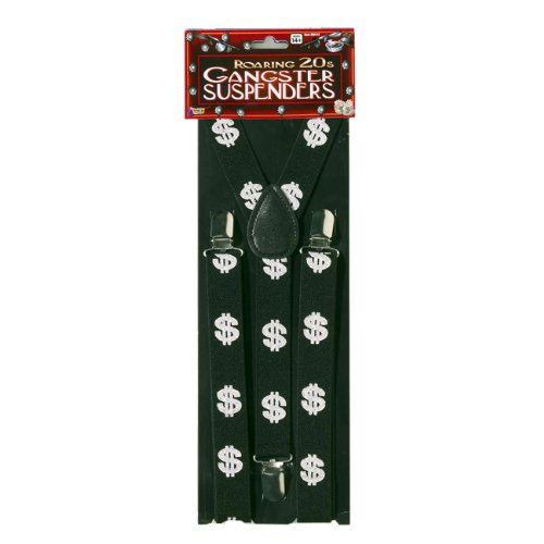 Gangster Dollar Suspenders Costume Accessory