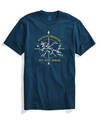 Adro Die With Memories Not With Dreams Mens Cotton Printed T-Shirt (R21-M-Die-Sb_Teal_2Xl)