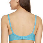 Clovia Womens Lace Non Padded Wire Free Full Coverage Bra Turquoise