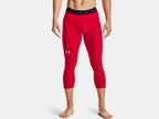 Under Armour Men's Armour HeatGear 3/4 Leggings, Red (600)/White, 3X-Large