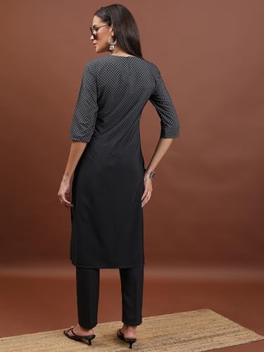Ketch WomenS Cotton Blend Regular Dress Shirt (Khku000391_Black