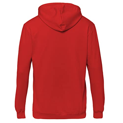 ADRO Men's Cotton Neck Hooded Sweatshirt (H22-M-INV-RD_Red)