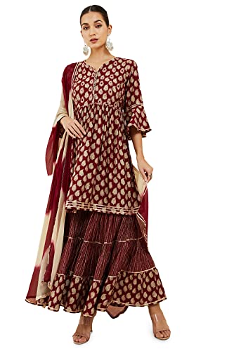 Soch Women Cotton Blend Floral Suit Set