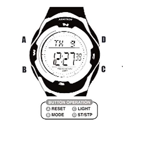 Armitron Sport Women's 45/7086TPK Digital Chronograph Translucent Pink Resin Strap Watch