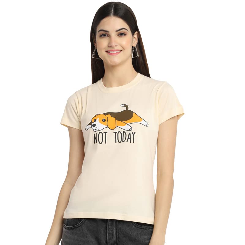 Preneum Womens Cotton Regular Fit Latest Graphic Stylish Printed Short Sleeves Casual T-Shirt || Latest Trendy & Styles (Pack 4