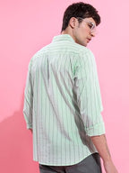 Ketch MenS Slim Fit Shirt (Khsh001544_Mint
