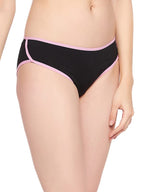 Clovia Womens Cotton Mid Waist Bikini (PN0821P13_Black_XL)