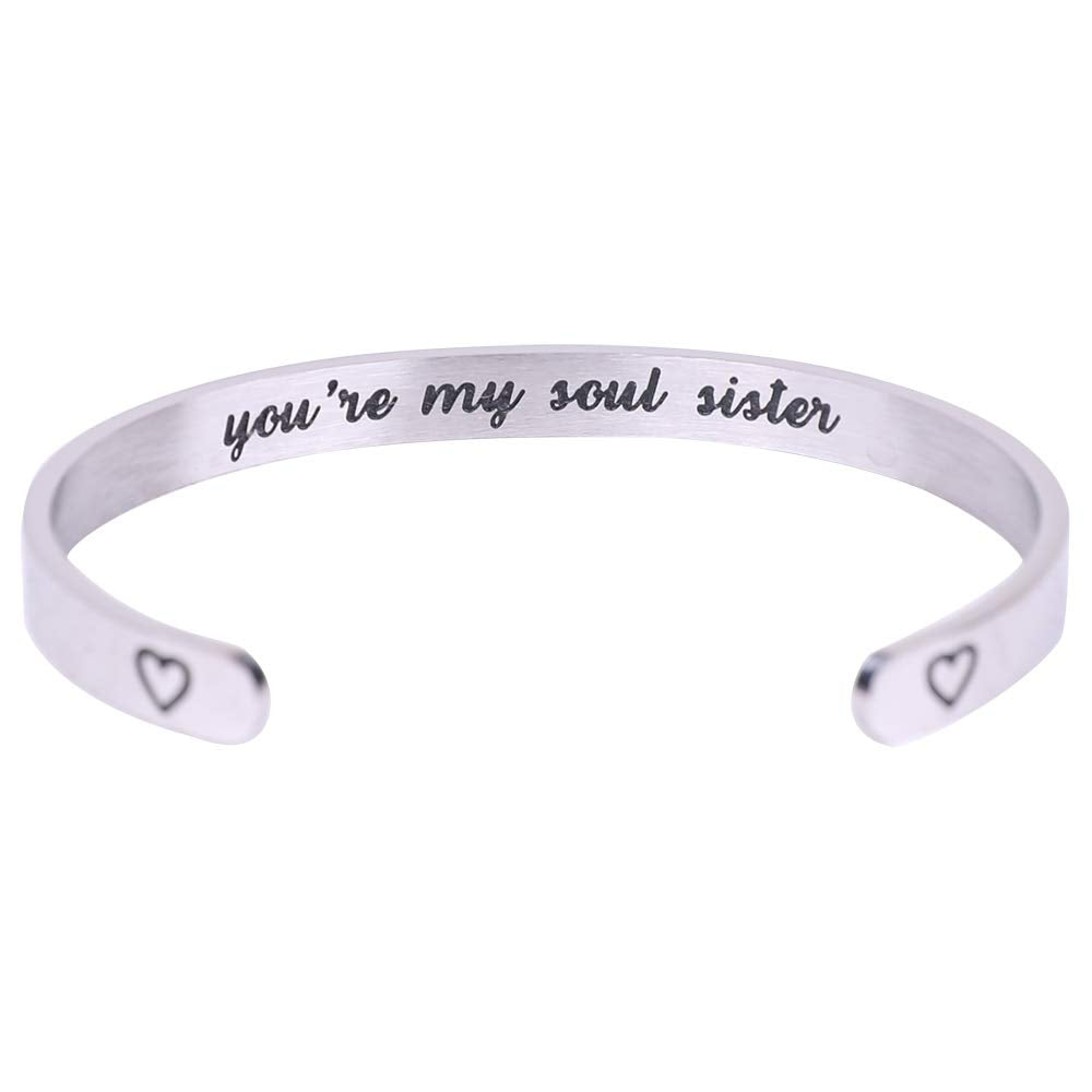 DUMBEN Gifts for Women Best Friend Her Soul Sister Bestie BFF Birthday Mothers Day Christmas Unbiological Present Stuff Ideas Yo