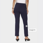 BlissClub Womens Straight Pants_Naina Navy Tall-Above 5.5