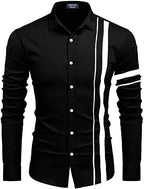 Bellstone Mens Solid Regular Fit Shirt (B-8200_Black