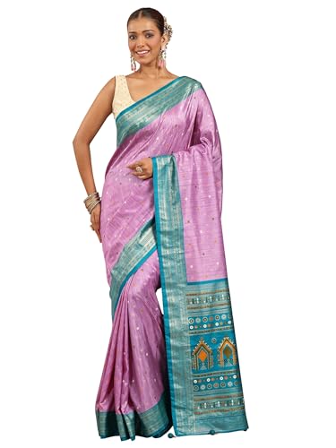 Libas Womens Embellished Silk Blend Saree With Blouse Piece