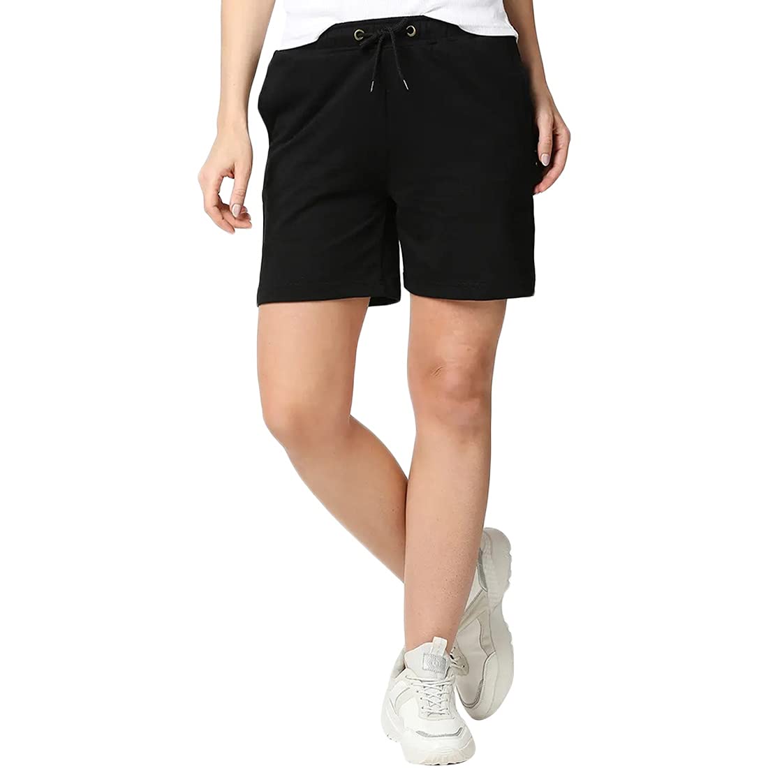 Bewakoof Women Shorts 636209 Black XL
