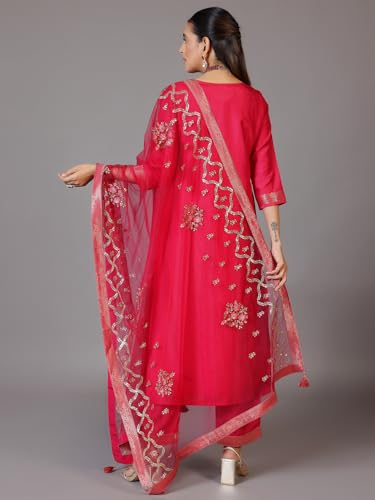 Libas WomenS Silk Blend Kurta Set (272310R