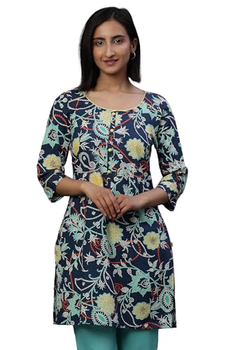 Aurelia WomenS Floral Regular Kurti (24Fea30414_Orange