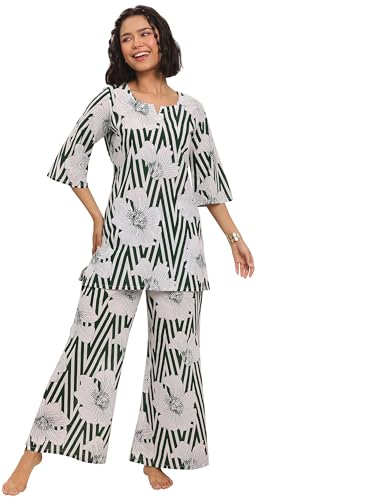Libas WomenS Cotton Regular Casual Night Suit (50324_S) Green