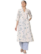 Libas WomenS Cotton Blend Straight Kurtas (29423O_Blue_L)