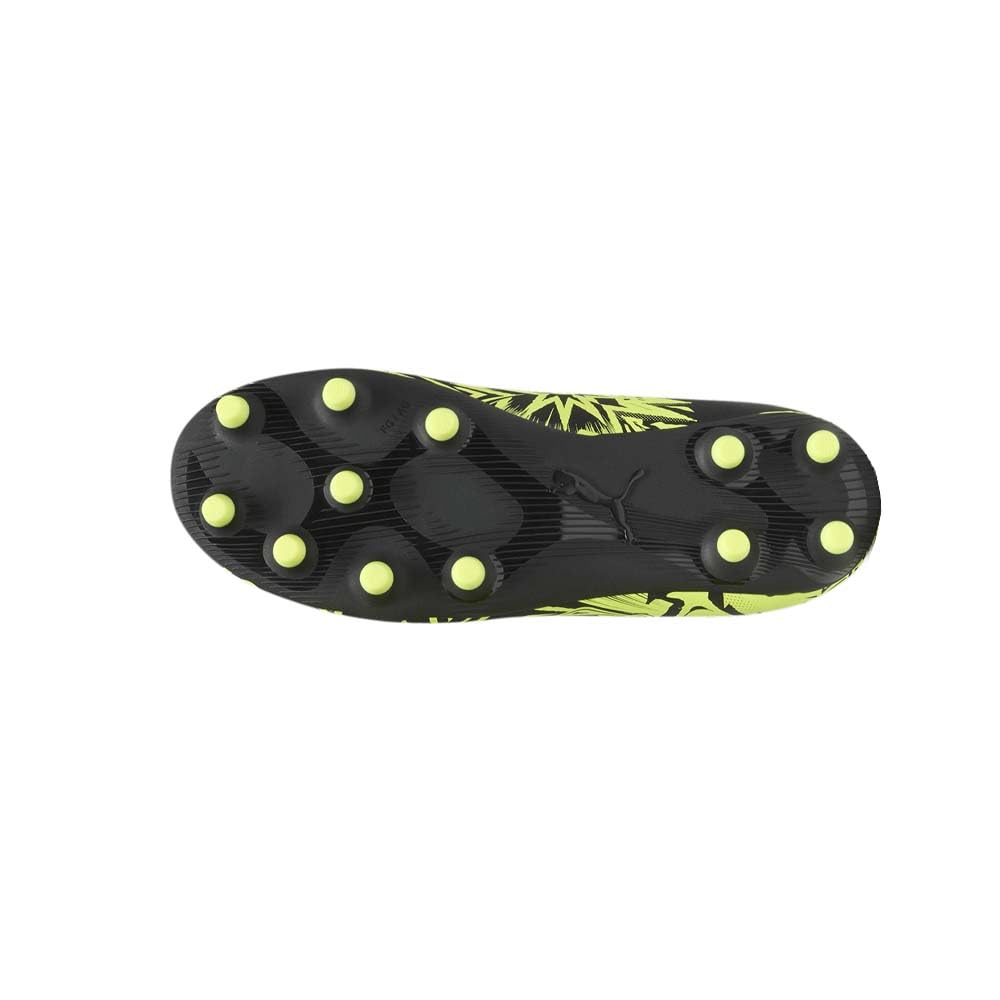 PUMA Tacto Christian Pulisic Firm, Artificial Ground Soccer Cleats Sneaker, Black-Electric Lime, 11 US Unisex Big Kid