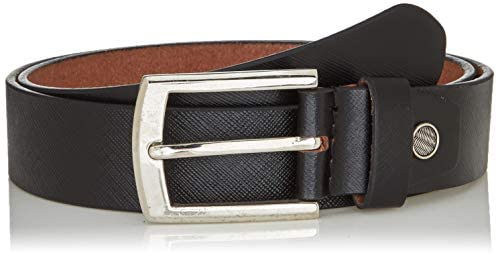 Auraki Casual 35Mm Leather Belts For Men/Boys(ArkTmb03) (Black, 44) 44
