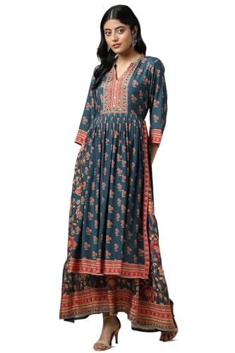 Soch Women Muslin Floral Print Dress with Beads