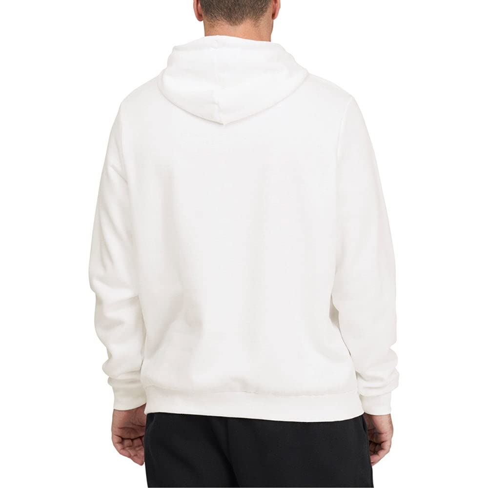 PUMA mens Essentials Big Logo Fleece Hoodie Hooded Sweatshirt, White, Large US