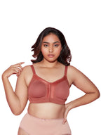 Nykd (Nyb101) Cotton Non Padded & Non Wired Everyday Bra For Women | M-Frame Structure For Bounce Control With Full Coverage & S