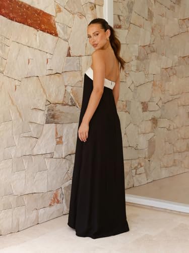 Rare WomenS Spandex A-Line Maxi Dress (Ep8161_Black