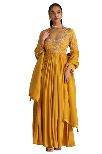 Soch Women Chiffon Embroidered Gown with Cutdana