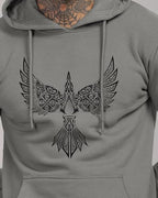 ADRO Hoodies for Men | Printed Hoodie for Men | Cotton Hoodie | Mens Hoodies | Sweatshirt for Men | Hooded Hoodie|H24-BIRD-SG-XL