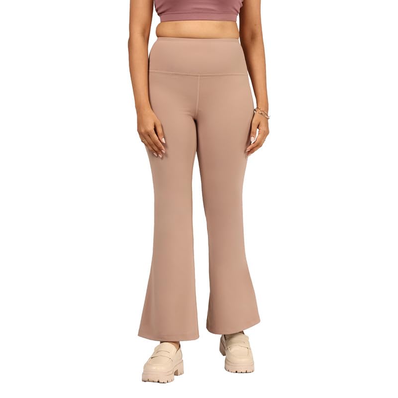 BlissClub Ultimate Flare Pants Lite Regular for Women Upto 54 ft | High Waist Trousers and Formal Pants for Office wear | Comfo