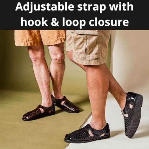 Deer Stags Men's Bamboo2 Sandal, Black, 8 US Men's Medium