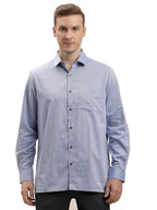 Turtle Men 100% Cotton Regular Fit Dobby Print Light Blue Formal Shirt