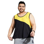 Bigbanana Plus Size MenS Regular Fit Colorblock Innerwear Vest (Wood-10,Black,5Xl)