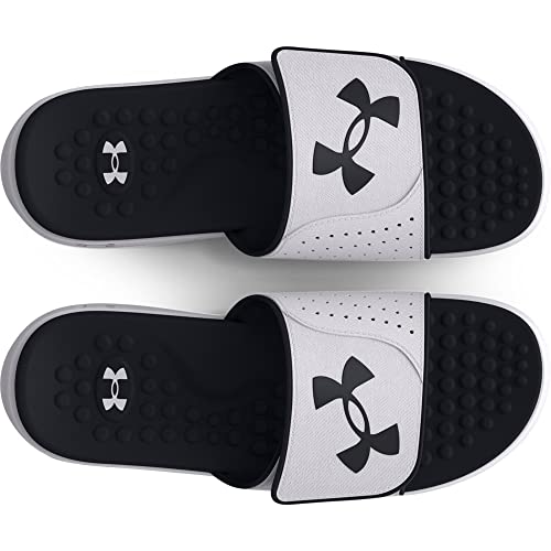 Under Armour Men's Ignite Pro Slide, (100) White/White/Black, 10, US