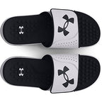 Under Armour Men's Ignite Pro Slide, (100) White/White/Black, 10, US