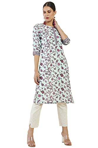 Soch Women Blue Crepe Printed Kurta(8907715977189_Blue_Xl)
