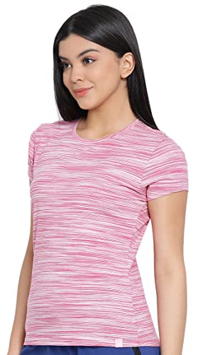 Lyra Pure Cotton Round Neck Space Dyeing T-Shirt For Women