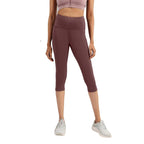 BlissClub Womens The Ultimate Capris, 3/4th Length Pants, Super- High Waist, 2 Pockets, Wide Waistband, Activewear for Women