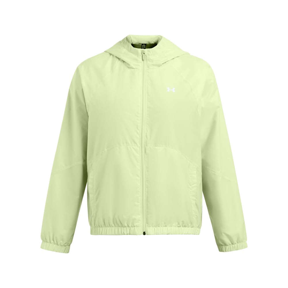 Under Armour Women's Sport Windbreaker Jacket, (383) Retro Green / / White, X-Large