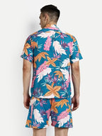 Greciilooks Mens Rayon Floral Pajama Set Regular Fit