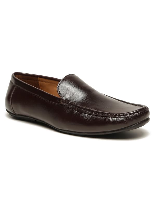 Teakwood Genuine Leather Formal Casual Loafers Office Shoes for Men (40, Black) 6