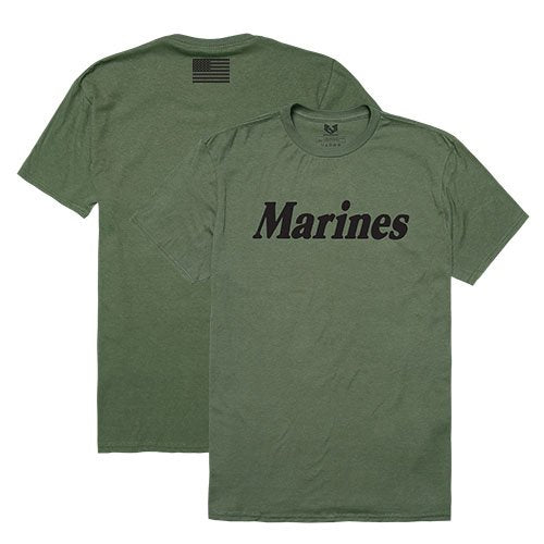 Relaxed Graphic T's, Marines, Olive, 2X