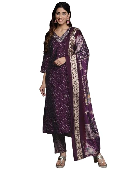 Varanga Women'S Cotton Kurta Kurta Bottom Set