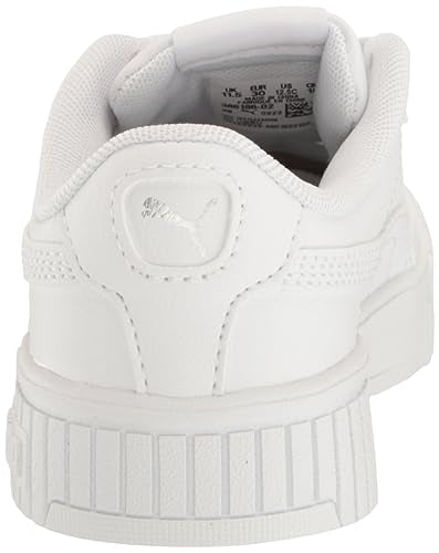 PUMA Carina 2.0 Sneaker, White Silver, 4 US Unisex Big Kid 38618502