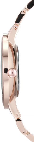 Nine West Women Japanese Quartz Dress Watch with Metal Strap, Rose Gold, 14 (Model: NW/2098NVRG)