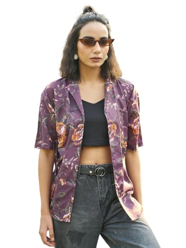 Leriya Fashion Solid Regular Fit Shirt for Women (LF-W2211_Purple