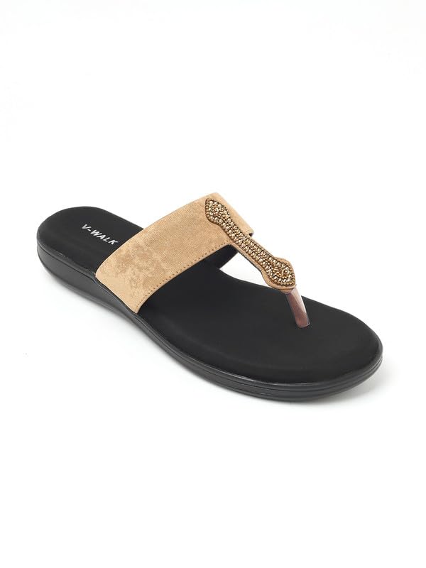 VWALK Womens Comfort Thong Sandals  SlipOn Flats with Cushioned Footbed and Stylish Strap Design 13