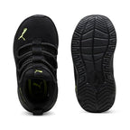 PUMA Softride ONE4ALL Slip ON Sneaker, Black-Lime Pow-Cool Dark Gray, 11 US Unisex Little Kid