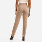BlissClub Womens Pants (Werkit_Straight_Hema Herringbone-Caramel Tall-Above 5.5