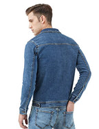 INKD Cotton Blend Mens Stretch Denim Standard Length Jacket