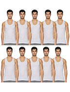 Rupa Jon MenS Plain Vest (Pack Of 10) (Rjnjnvsnrnfd02085_White_85 Cm)